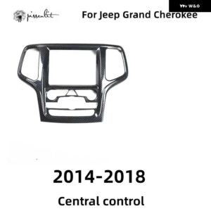 ジープ カーアクセサリー プラスチック カーボングレインオーバーレイカバー トリム 2 グランド チェロキー 右ハンドル 2014-2018 アクセサリー ABS - navigation