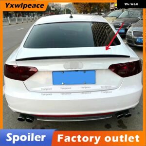 アウディ A5 4ドア 2009-16 ABS プラスチック プライマーカラーリア トランク リップ スポイラー ウイング カーアクセサリー - WHITE