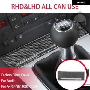 アウディ A4 S4 B7 2005 2006 2007 2008 ギア シフト パネル ギア ボックス 灰皿 ボックス 装飾カバー カーボン ステッカー アクセサリー - 1