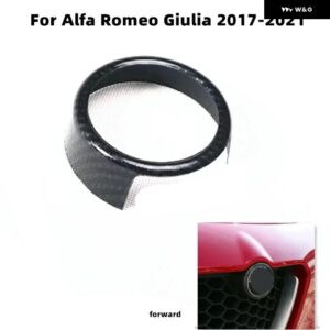 アルファロメオ ジュリア 2017-21 リアフロント バンパー エア グリル 装飾 トリム ステッカー ロゴカバー アクセサリー - forward