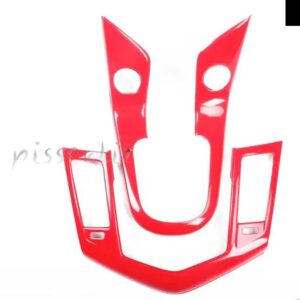 シボレー 中央 コンソール フレーム カバー ステッカー ABS クルーズ 2009-2013 2015 アクセサリー ギア シフト ノブセンター - red MT