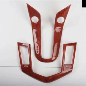 シボレー 中央 コンソール フレーム カバー ステッカー ABS クルーズ 2009-2013 2015 アクセサリー ギア シフト ノブセンター - Wood grain AT