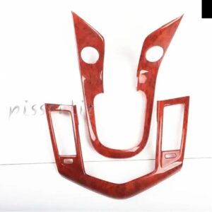 シボレー 中央 コンソール フレーム カバー ステッカー ABS クルーズ 2009-2013 2015 アクセサリー ギア シフト ノブセンター - Wood grain MT