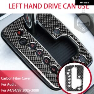 アウディ A4 S4 B7 2005 2006 2007 2008 ギア パネル シフター フレーム ギア ボックス トリム カバー カーボン インテリア ステッカー アクセサリー - 3