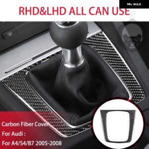 アウディ A4 S4 B7 2005 2006 2007 2008 灰皿 ボックス ギア シフト パネル 装飾カバー カーボン トリム ステッカー アクセサリー - 2