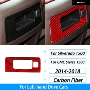 シボレー シルバラード GMC シエラ 2014-2018 カーボンリア コントロール パネル カバー トリム カー インテリア アクセサリー ス - red carbon fiber