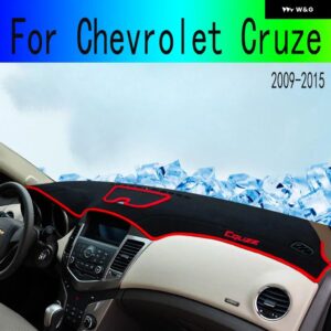 シボレー クルーズ 2009-15 ダッシュボード カバー マットサンシェード 回避ライトパッド カーペット抗 UV ケース - LHD