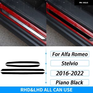 アルファロメオ STELVIO 2016-2022 ピアノブラックエア アウトレット ウィンドウリフトドアハンドル 収納 ボックスセットカー インテリア アクセサリー - 4