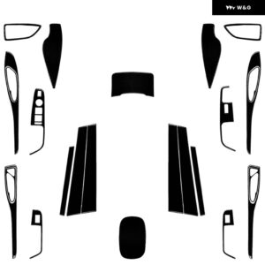 アルファロメオ STELVIO 2016-2022 ピアノブラックエア アウトレット ウィンドウリフトドアハンドル 収納 ボックスセットカー インテリア アクセサリー - Full Set LHD