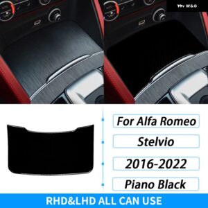 アルファロメオ STELVIO 2016-2022 ピアノブラックエア アウトレット ウィンドウリフトドアハンドル 収納 ボックスセットカー インテリア アクセサリー - 3