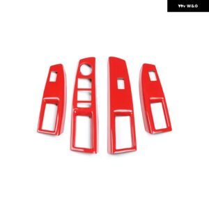 シボレー クルーズ 2009-14 プラスチック レッド スタイル 装飾 アクセサリー インテリア ドア トリム ステッカー - Windows control pane