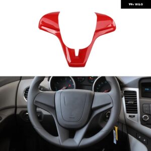 シボレー クルーズ 2009-14 プラスチック レッド スタイル 装飾 アクセサリー インテリア ドア トリム ステッカー - TypeB steering wheel