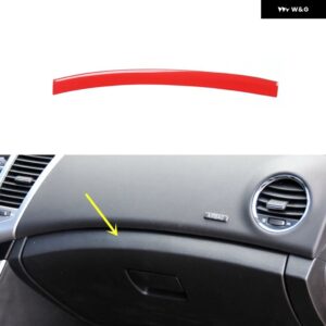 シボレー クルーズ 2009-14 プラスチック レッド スタイル 装飾 アクセサリー インテリア ドア トリム ステッカー - Car front