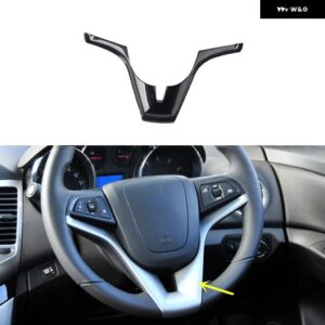 シボレー クルーズ 2009-14 右 プラスチック ハンドル カーボン 装飾 アクセサリー インテリア ステッカー - TypeA Steering wheel