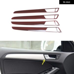 アウディ Q5 2010-18 プラスチック 木目調 装飾 アクセサリー インテリア トリム ステッカー - Door trims