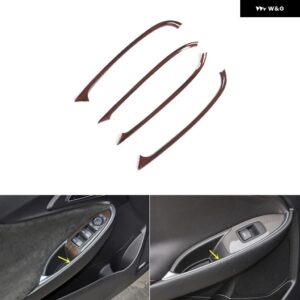 シボレー マリブ XL 2016-22 プラスチック 木目調 装飾 アクセサリー インテリア ステッカー - Door trims