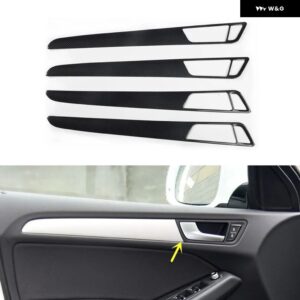 アウディ Q5 8R 2010 2012-18 プラスチック カーボン スタイル 装飾 アクセサリー インテリア トリム ステッカー - Door trims
