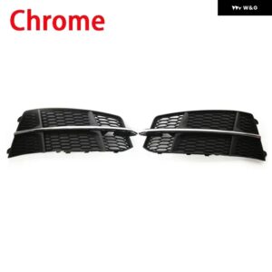 アウディ フロント フォグランプ ベゼル フォグライト フレーム A6 C7 A6L S-LINE 2015-2018 S-LINEモデル専用 - Chrome