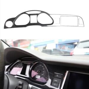 アウディ A6L A6 L 2005-102011 カーボンウッドペイント フロント インテリア ダッシュボード エアベント GPS センター トリム - carbon pattern