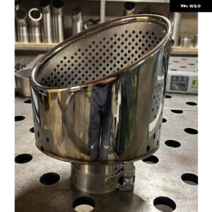 アウディ 1個 エキゾーストチップ A4 A5 A6 A7 RS4 RS5 RS6 RS7 マフラーチップテール パイプ ステンレス エキゾースト パイプ L/R - Left Silver