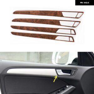 アウディ Q5 8R 2010-18 プラスチック マホガニー スタイル 装飾 アクセサリー インテリア トリム ステッカー - Door trims