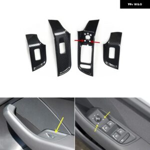 アウディ A3 8V 2014 15 16 17 18 19 20 右ハンドル プラスチック カーボン スタイル 装飾 アクセサリー インテリア トリム ステッカー - A Power windows