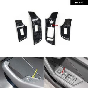 アウディ A3 8V 2014 15 16 17 18 19 20 右ハンドル プラスチック カーボン スタイル 装飾 アクセサリー インテリア トリム ステッカー - B Power windows