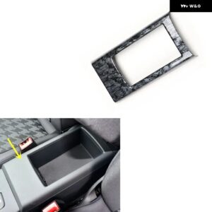 アウディ A3 8V 2014-20 ブラック プラスチック 木目調 装飾 アクセサリー インテリア トリム ステッカー - Storage frame