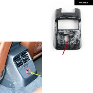 アウディ A3 8V 2014-20 ブラック プラスチック 木目調 装飾 アクセサリー インテリア トリム ステッカー - Type B Air vent