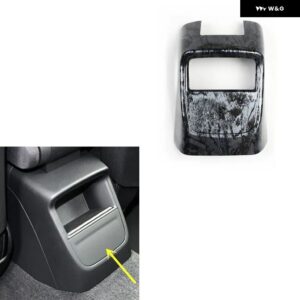 アウディ A3 8V 2014-20 ブラック プラスチック 木目調 装飾 アクセサリー インテリア トリム ステッカー - Type A Air vent