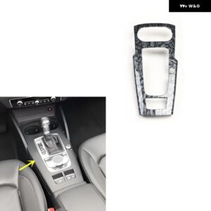 アウディ A3 8V 2014-20 ブラック プラスチック 木目調 装飾 アクセサリー インテリア トリム ステッカー - Type A Gear