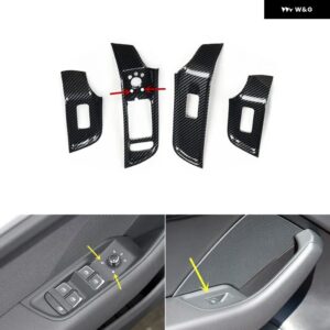 アウディ A3 8V 2014-20 プラスチック カーボン スタイル 装飾 アクセサリー インテリア トリム ステッカー - C Power windows