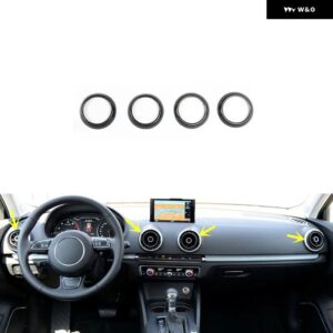 アウディ A3 8V 2014-20 プラスチック カーボン スタイル 装飾 アクセサリー インテリア トリム ステッカー - front air vents