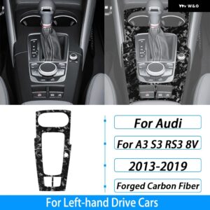 アウディ A3 S3 RS3 8V 2013-2019 カーボン ギア シフト ウォーター カップ ホルダー パネル カバー インテリア アクセサリー ステッカー - Forged Carbon Fiber