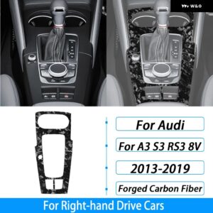 アウディ A3 S3 RS3 8V 2013-2019 カーボン ギア シフト ウォーター カップ ホルダー パネル カバー インテリア アクセサリー ステッカー - Forged Carbon Fiber5
