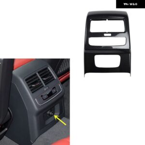 アウディ A4 B9 2017 18 19 20 21 22 23 24 右ハンドル プラスチック カーボン スタイル 装飾 アクセサリー インテリア ステッカー - B Back air vent