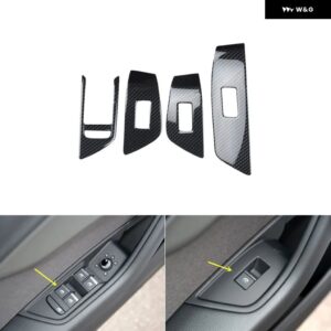 アウディ A5 S5 RS5 2017-24 プラスチック カーボン スタイル 装飾 アクセサリー インテリア ステッカー - A Power windows