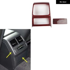 アウディ A4 B9 2017-24 プラスチック 木目調アクセサリー 室内 装飾 トリム ステッカー - A Back air vent