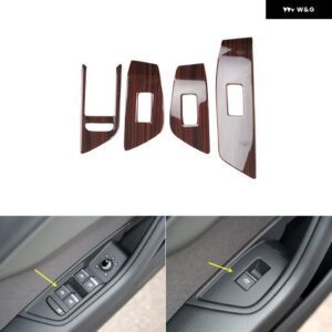 アウディ A4 B9 2017-24 プラスチック 木目調アクセサリー 室内 装飾 トリム ステッカー - Windows control pane