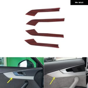 アウディ A4 B9 2017-24 プラスチック 木目調アクセサリー 室内 装飾 トリム ステッカー - Door trims