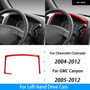 シボレー コロラド GMC キャニオン 2004-2012 カーボン ダッシュボードスピード メーター パネル サ ラウンドカバー カーアクセサリ - red carbon fiber