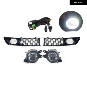 アウディ 1セット A4 B6 2001-2005 LED ハロゲンフロント バンパー フォグランプ フォグランプ カバー グリル と ケーブル 8E0941700 8E0941699 8E0807681 - 1Set LED Style