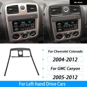 シボレー コロラド GMC キャニオン 2004-2012 カーボンセンター コンソール エアベント パネル カバー トリム カー ステッカー ア - Black Carbon Fiber
