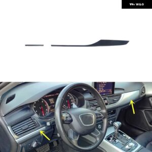 アウディ A6 C7 2012-18 プラスチック カーボン スタイル 装飾 アクセサリー インテリア ギア トリム ステッカー - Car front