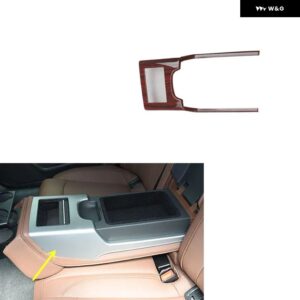 アウディ A6 C7 2012-18 ディング プラスチック 木目調 装飾 アクセサリー インテリア モール ステッカー - A Rear armrest
