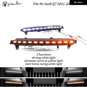 アウディ LED ウインカー インジケーター ダイナミックターン ライト LED ダイレクト デイタイム ランニング ライト フリッカーターン 逆 Q7 2006-2009 - 2010-2015