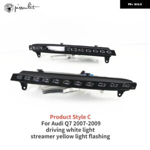 アウディ LED ウインカー インジケーター ダイナミックターン ライト LED ダイレクト デイタイム ランニング ライト フリッカーターン 逆 Q7 2006-2009 - 2007-2009