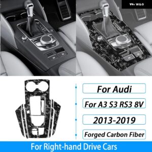 アウディ A3 S3 RS3 8V 2013-2019 カーボンセンター コンソール ギア シフト サラウンド トリム カバー インテリア アクセサリー STIC - Forged Carbon Fiber5