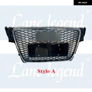 アウディ RS4 スタイル 覚悟 スリム トリム スリム ショート スティック アウトリング A4 S4 B8 2009-2012 シルバー ブラック RS スタイル フロント バンパ - Style A