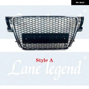 アウディ レーシング グリル グリル フロントセンターフード ハニカム グリル バンパー フィット A5/S5 B8 2008-2011 RS5 スタイル カーアクセサリー - StyleA No Emblem